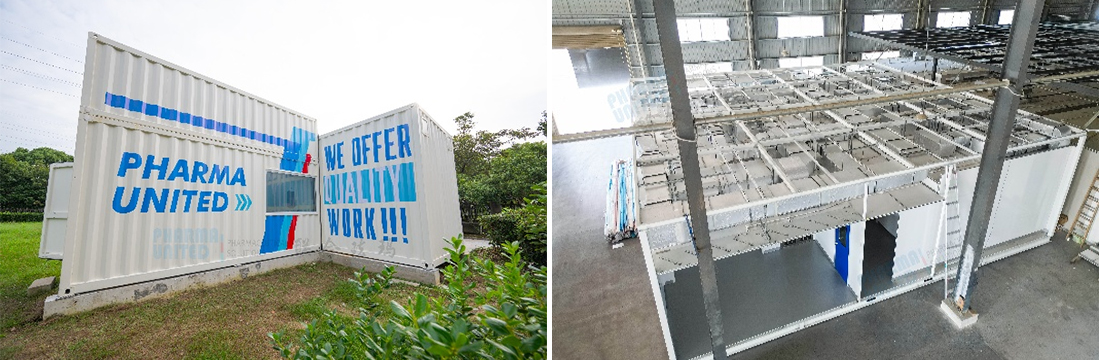 Modular Cleanrooms (POD) for GMP Applications by Pharma United